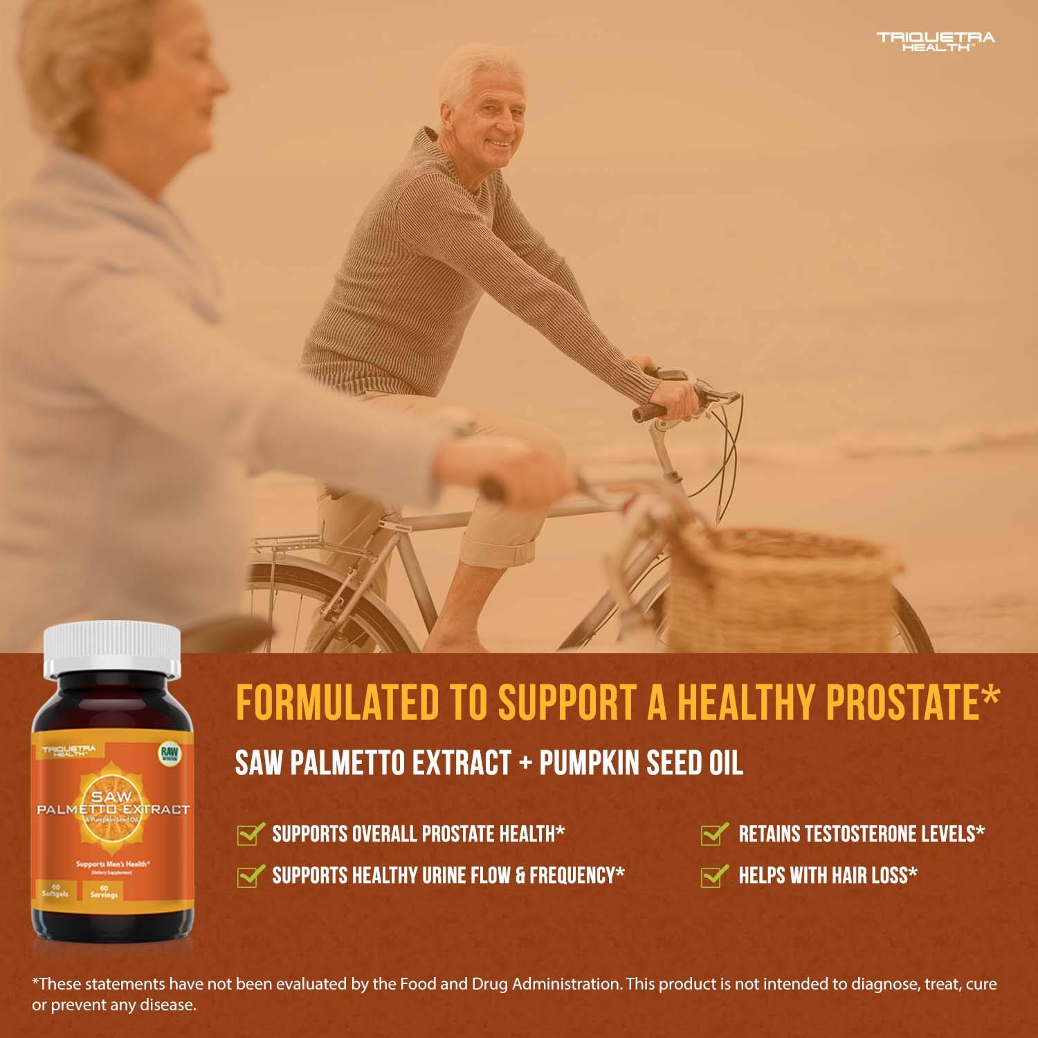 Saw Palmetto Extract 10x Potency Plus Pumpkin Seed Oil 30