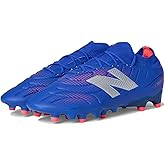 New Balance Unisex-Adult Tekela Team Low Laced FG V5 Soccer Shoe, Blue Gemstone/Energy Red/Silver, Men 12.5 M/Women 14 W
