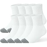 WANDER Men's Cushioned Ankle Socks 8 Pack Breathable Running Socks for Activewear, Comfort Casual Socks 9-12/12-15