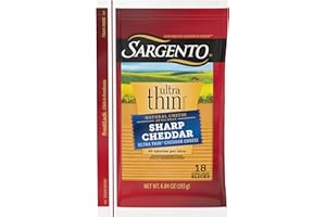 Sargento Ultra Thin Natural Sharp Cheddar Sliced Cheese, 18 slices