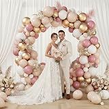 balloon garland Rose Gold Balloon Arch Kit 102pcs Beige Retro Pink Gold view 5