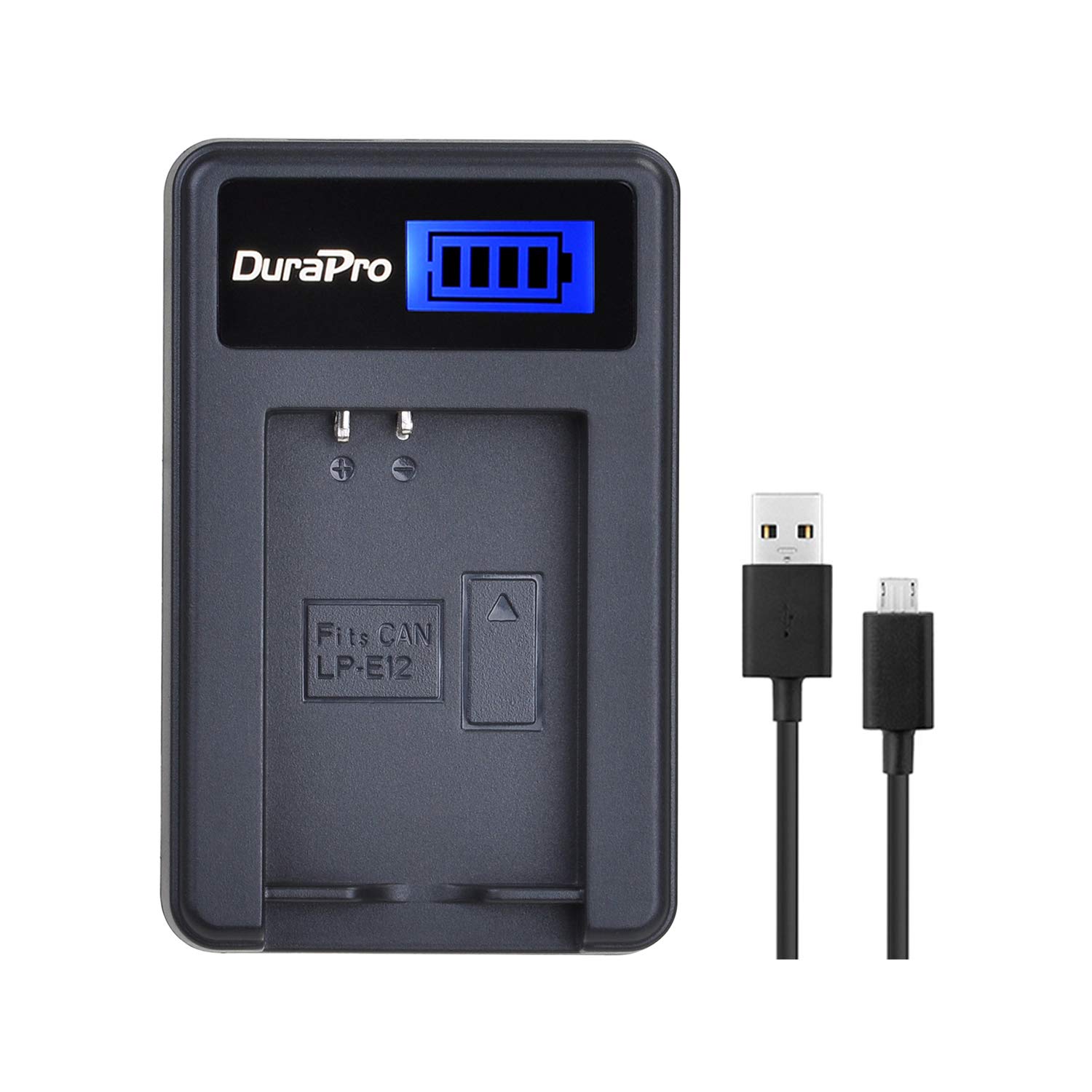 DuraPro Battery Charger for Canon LP-E12 Battery; EOS M, M2, M10, M50, M100, M200, Rebel SL1, 100D Cameras; 8.4V Output