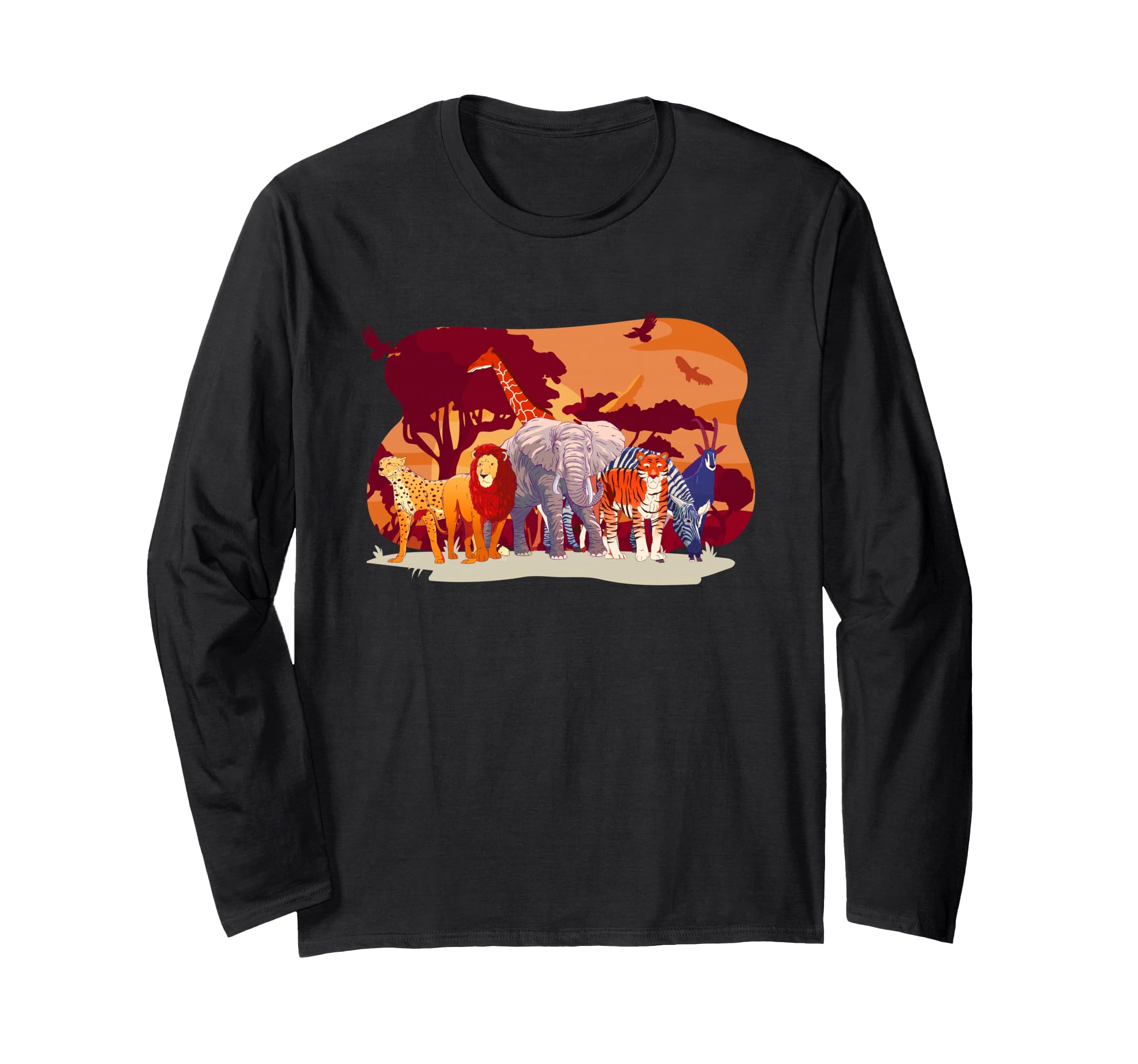 Safari Animals I African Animals I Safari Animal Long Sleeve T-Shirt