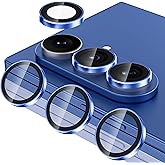 Casetego for Galaxy Z Fold 7 Camera Lens Protector,9H Hardness,Scratch Resistant,Ultra-thin Tempered Glass,Metal Individual Camera Cover for Samsung Galaxy Z Fold 7,Case Friendly,Light Deep Blue