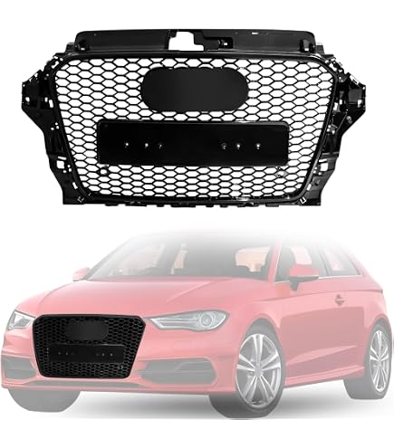 Chrome Honeycomb Mesh Front Bumper Grille For 2006-2008 Audi A3 / Quattro – Team-Alpha