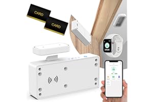 Eseesmart Smart Cabinet Lock, Hidden RFID Keyless Electronic Bluetooth Drawer Locks, Baby Proofing Child Safety Cabinet Locks for Liquor Cabinet Locker Drawer Cupboard Desk Dresser Adults