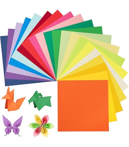 Papier Washi Japonais Pour Origami - 25 Feuilles 7x12 Cm - Couleurs Vives - Inutilisé