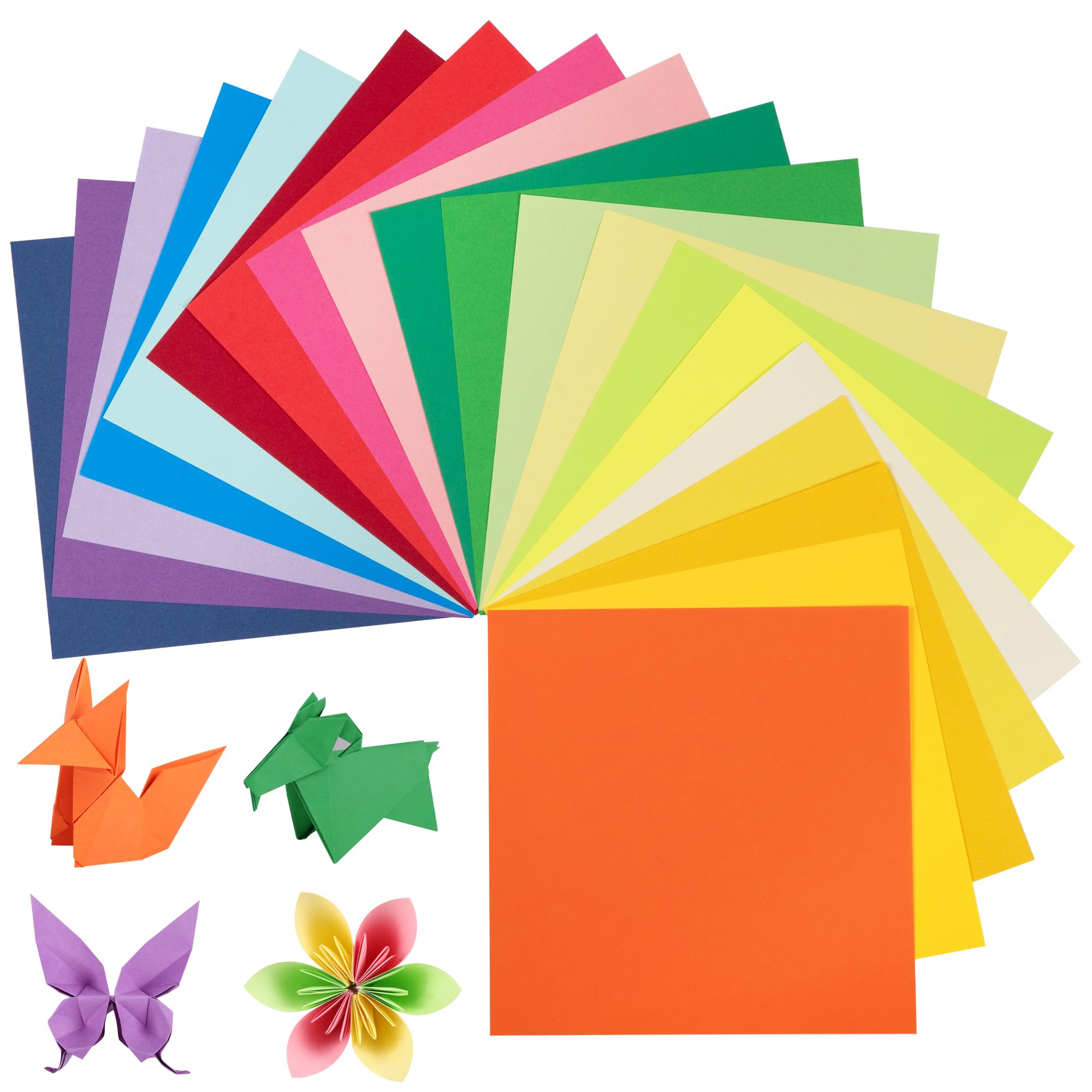 Coloured Origami Paper 240 Sheets, 15×15cm 20 Bright Colors Folding Paper 80gsm Square 6 Inch for DIY School Arts Crafts Projects Children Adults UAP060C