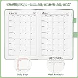 Thboxes Academic Diary 2026-2027 A5 Day a Page July 2026 July 2027 Green view 3