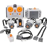 AIMATRIX 9pcs Motor kit,Compatible with Toy Building Block Maior Brand | Including Remote-Control and Receiver, M/L Motor,Power Function Set