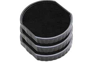 R/40 Replacement Pad Compatible for COLOP Printer R40 - Water Based, Non-Toxic - Pack of 3 - Black