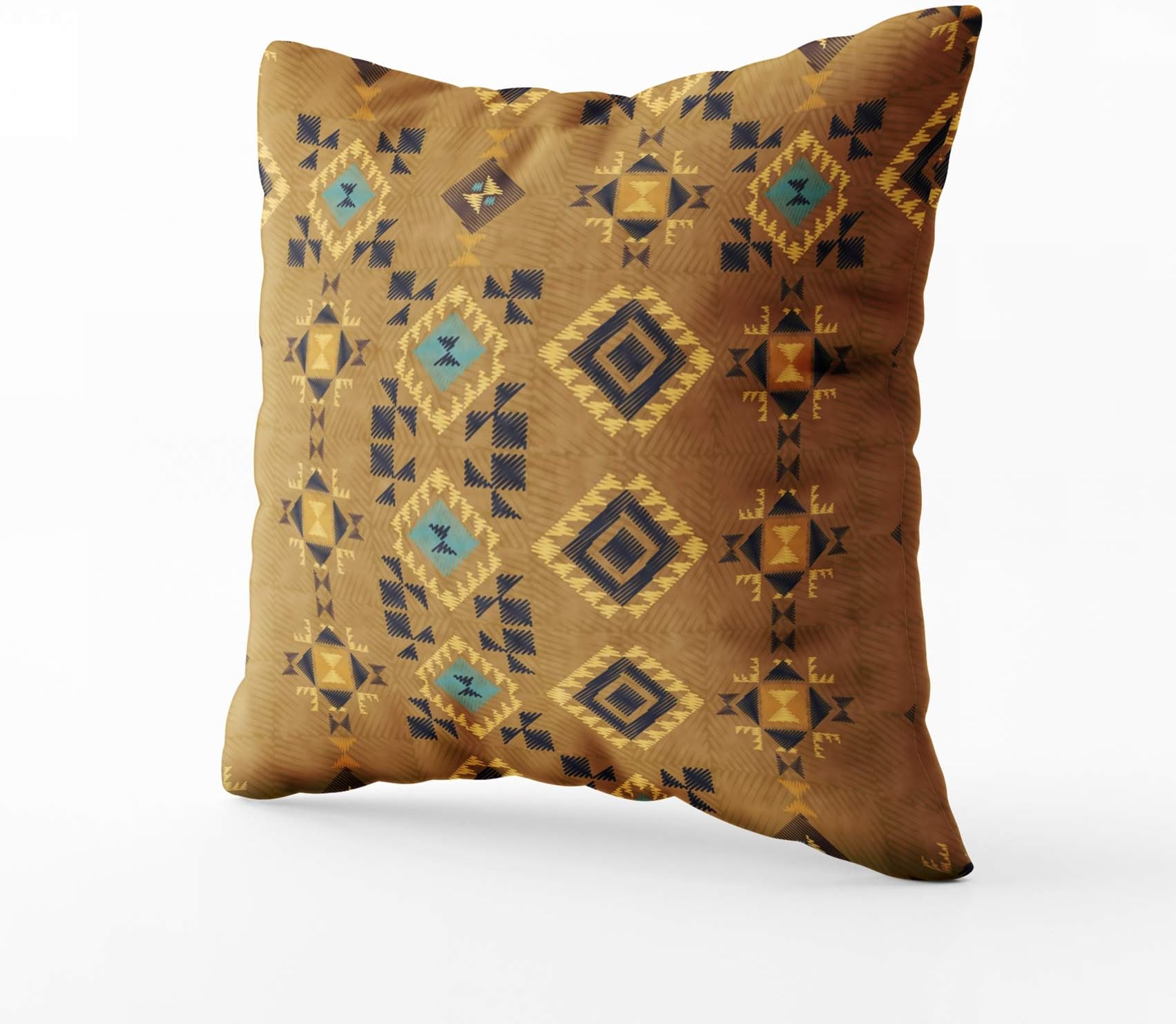 HerysTa Sofa Pillow Cases, Home Decorative Pillow Covers 18X18inch Invisible Zipper Cushion Cases Geometric Embroidery Style Ethnic ptern Abstract Square Sofa Bed Décor