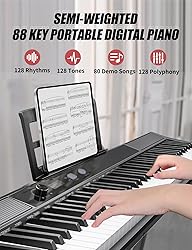 UISCOM 88 Key Semi-weighted Electronic Keyboard