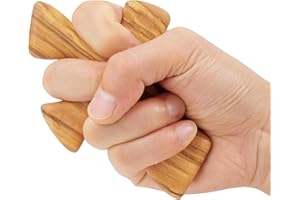 Yookin Natural Wood Olive Hand Held Clinging Cross Hand Carved Wooden Holding 5 inches Jesus Cross Gift for Prayer Palm Church