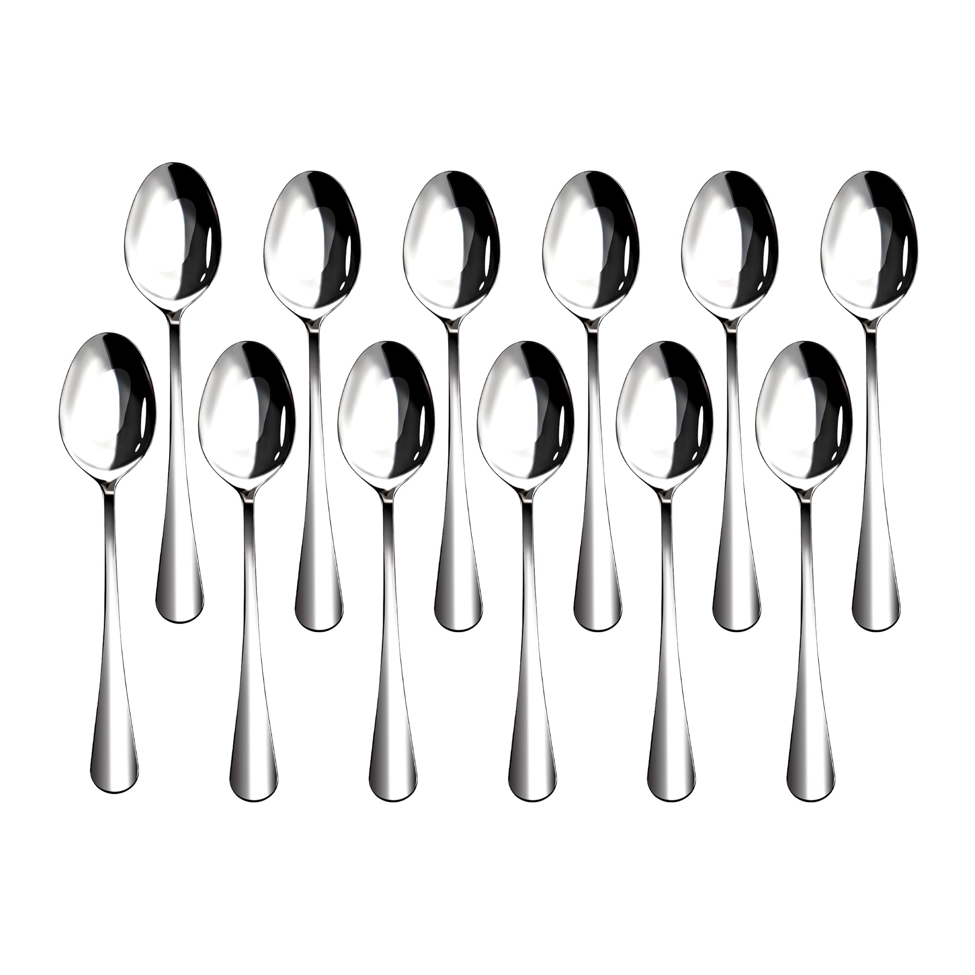 Photo 1 of 12 Pieces Heavy Duty Teaspoons Set,6.8" Tea Spoons Silverware,Food Grade Stainless Steel teaspoons,Small Spoons for Home, Kitchen, Restaurant,Mirror Polished and Dishwasher Safe