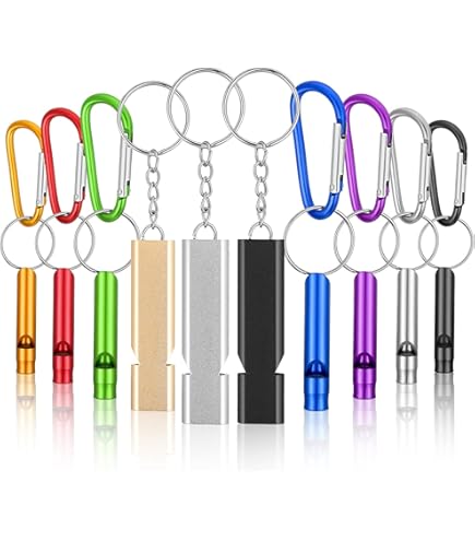 thumbnail image 2 of Aluminum Emergency Whistle Dual-Tube Survival Whistle - Loud Aluminum Safety Whistle For Hiking & Camping Outdoor Safety Signaling Whistle 2 of 12