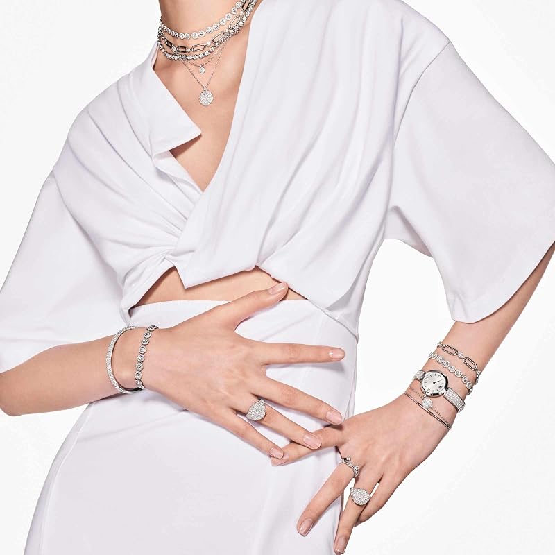 Sublima Armband, Rhodiniertes Damenarmband mit Strahlenden Swarovski Kristallen