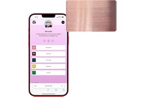 itapring Metal Digital Business Card - Smart NFC Networking Card for Social Media Sharing & Instant Contact - Touch Sharing - iOS and Android (Rose Gold)