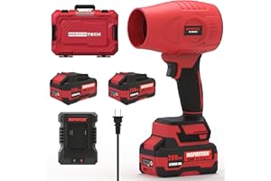 Inspiritech 20V Cordless Leaf Blower, Compact Air Duster with Brushless Motor,2 x4.0Ah Batteries and Charger, Small Turbo Air Blower for Home Garden Yard and Dust Cleaning