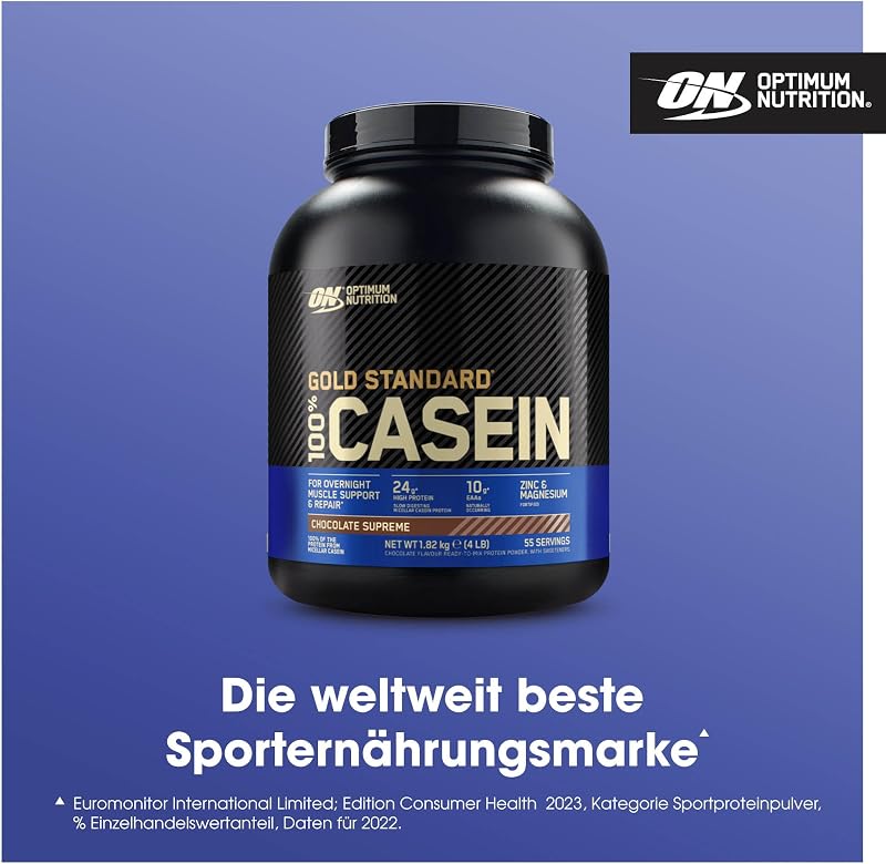 Gold Standard 100% Casein Proteinpulver, Geschmack Chocolate Supreme, 1.82 kg, 55 Portionen