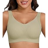 Xcutting Jacquard Underwear Pull Up Bras for Women No Underwire Wireless Seamless Bralette Comfort Supportive Full Coverage