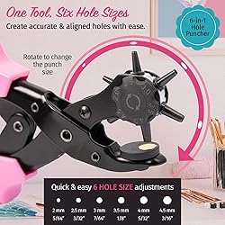 Precision Leather Hole Punch Tool, Multi-Size Hole