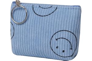 GARDSELL Cute Corduroy Change Coin Purse Small Pouch Bag Wallet by Coin Purses Pouches Coin Purse Pouch Change Purse With Zipper for Women (Blue)