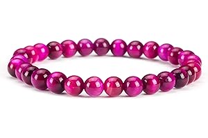 Cherry Tree Collection - Small, Medium, Large Sizes - Gemstone Beaded Bracelets For Women and Men - 6mm Round Beads