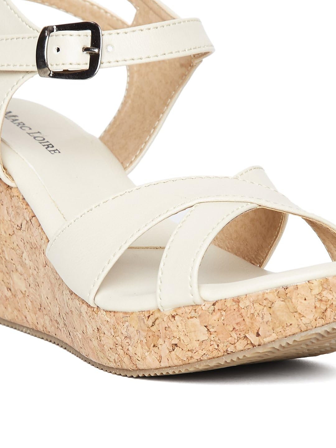 marcloire heels/wedges stylish sandals for women's/girls cream