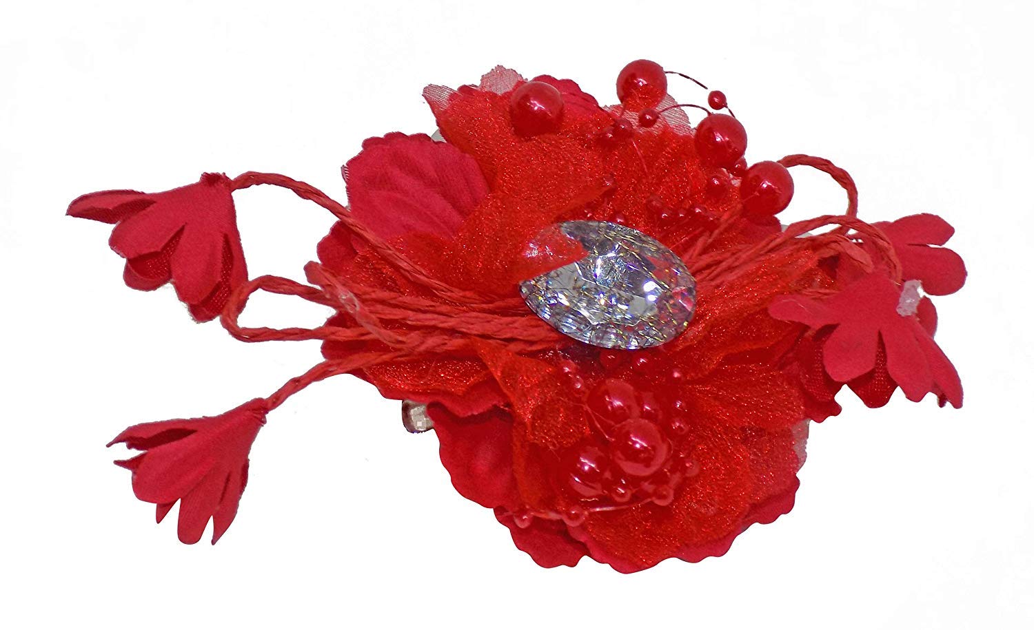 Fully Rose Hair Clip For Girls Artificial Flower Brooch For