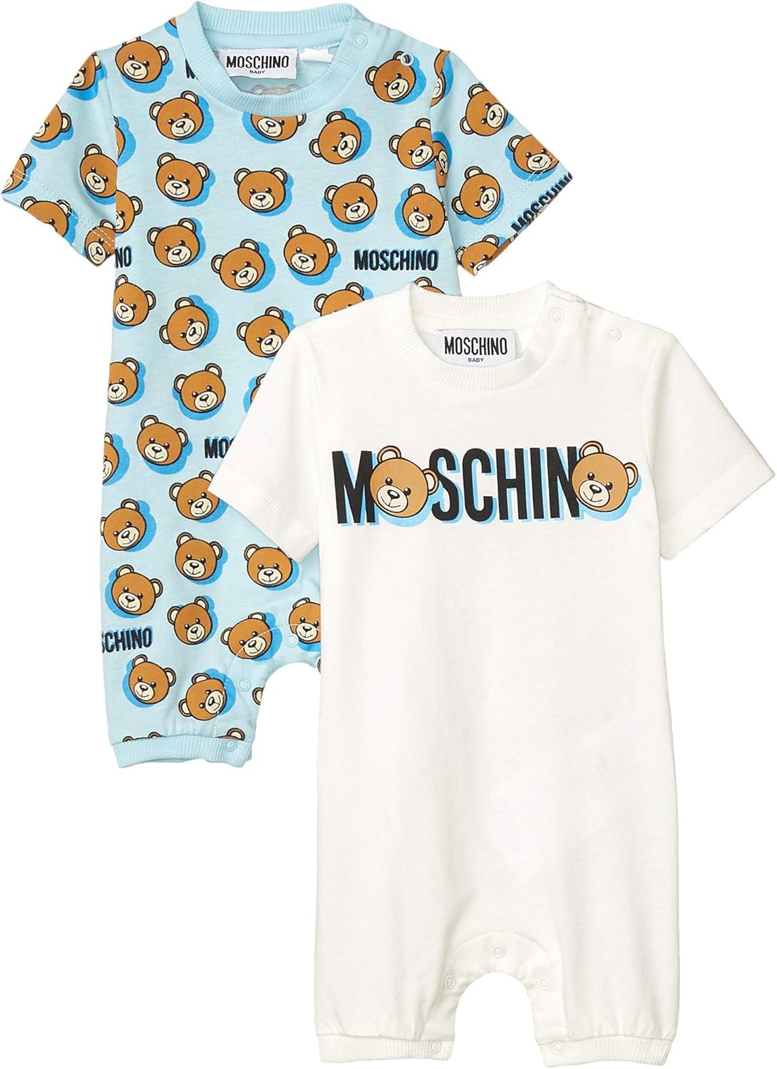 MOSCHINO Baby Boy's All Over Print Romper Gift Set (Infant
