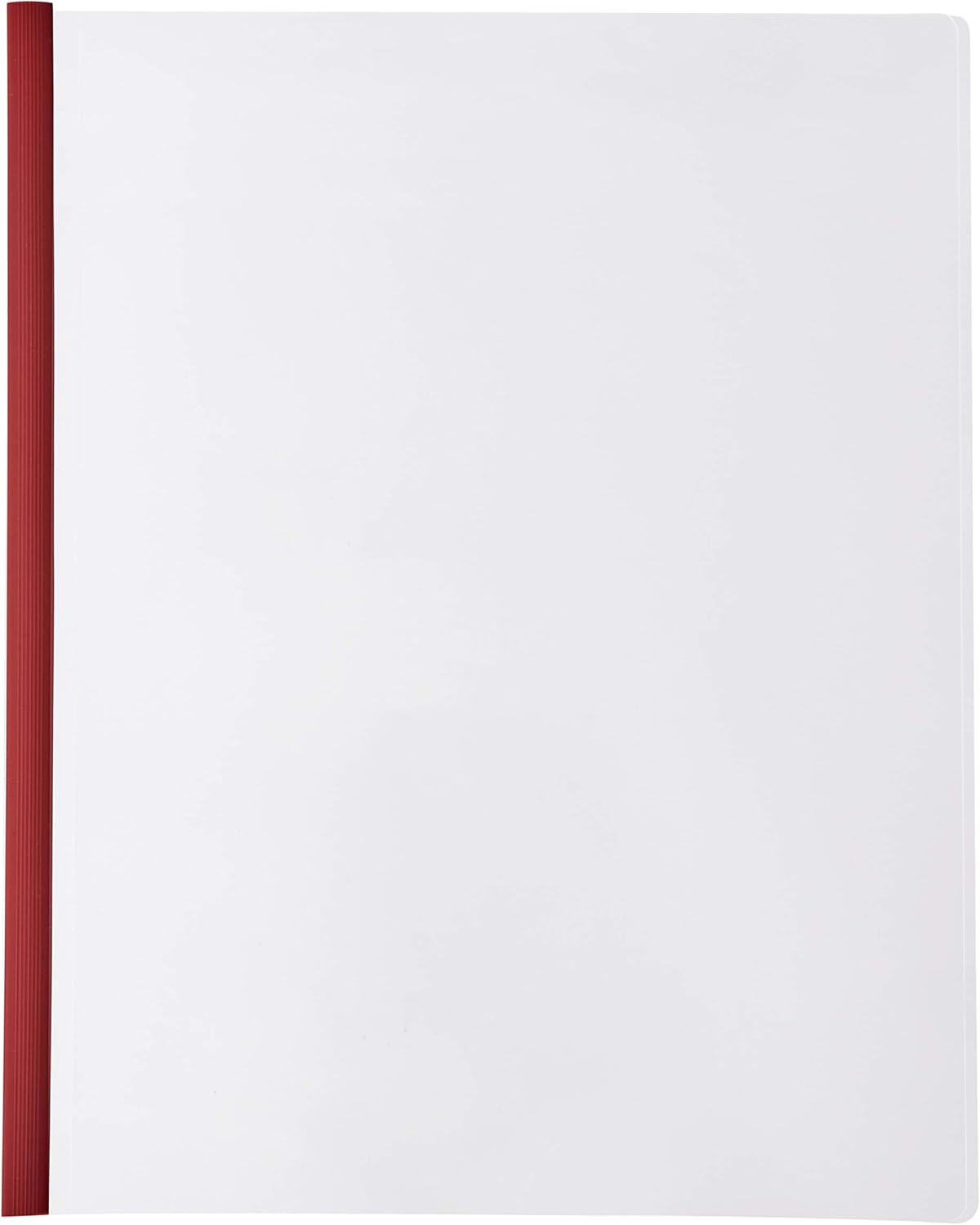 Basics Letter Size Translucent Front Poly Report Cover with Sliding Bar - 50-Pack, Assorted Colors : Office Products