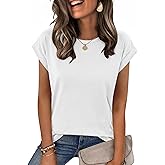 Zeagoo Womens Tops Summer Casual Cap Sleeve Tshirts Shirts Business Dressy Spring Fashion Outfits Trendy Clothes