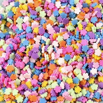Amazon Com Mixed Color Polymer Clay Flower Shape Nail Art Tips