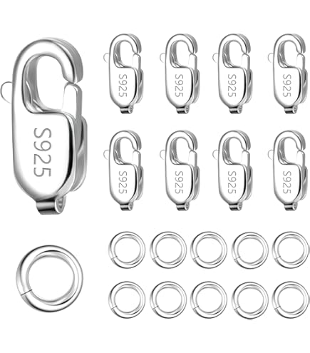 Ensemble de fermoirs à bascule en argent sterling - 1 fermoir pour bijou contemporain en forme de poire - 13,4 mm - ClipSturdy .925 - Legacy Silver Supplies T48 - France