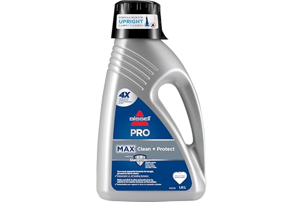 BISSELL - Household Carpet Shampoo - MAX Clean + Protect - For Upright Deep Cleaners - with StainProtect - For ground-in dirt