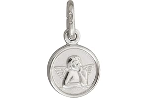 DECADENCE Sterling Silver mm Round Cherub Angel Medal