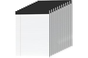 NICHELA 12 Pack Legal Pads 8.5 x 11 College Ruled 600 Sheets Note Pads 8.5 x 11 Inch Notepads Perforated Writing Pads 8.5 x 11 Pads of Paper Lined White Paper, 50 Sheets per Notepad for Home, Office, School