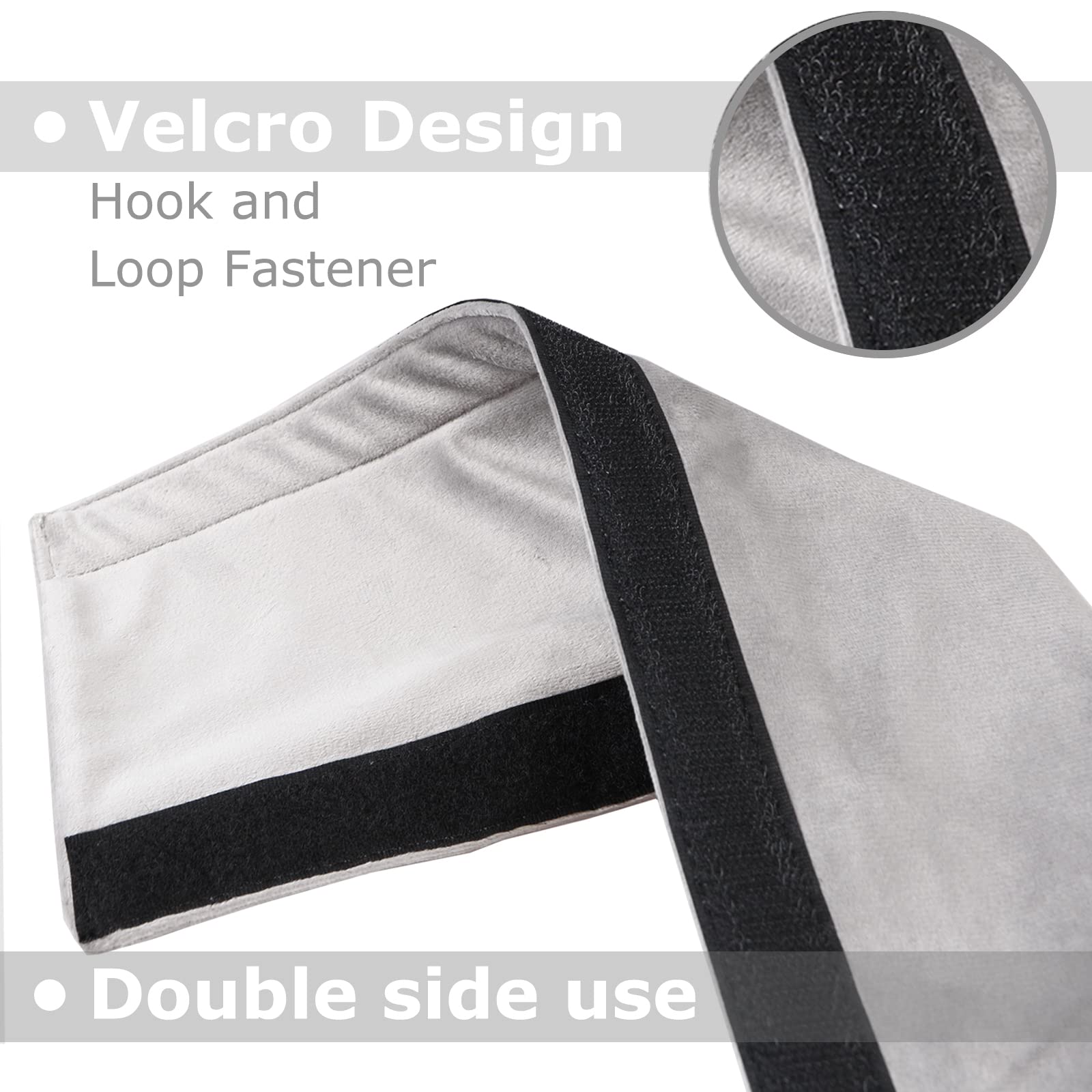 3PCS Refrigerator Door Handle Covers Kitchen Decor Keep Appliance Clean Anti-Static Stains for Fridge Dishwashers Velvet (Grey)