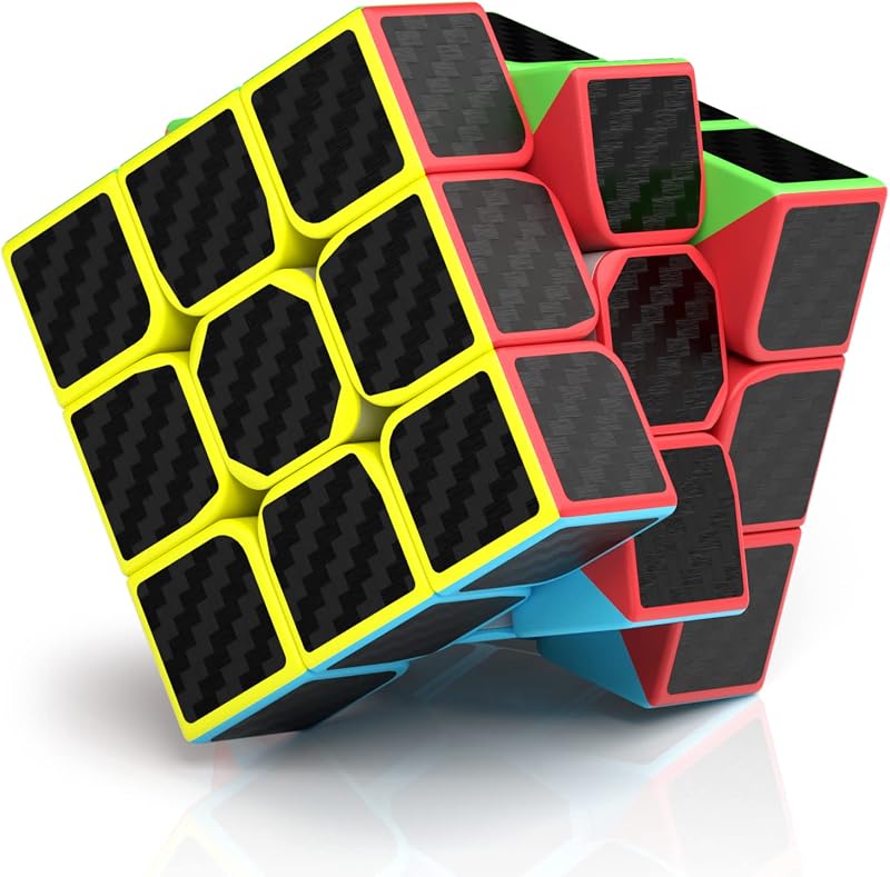 ROXENDA 3x3 Speed Cube Carbon Fiber Stickers ABS Material