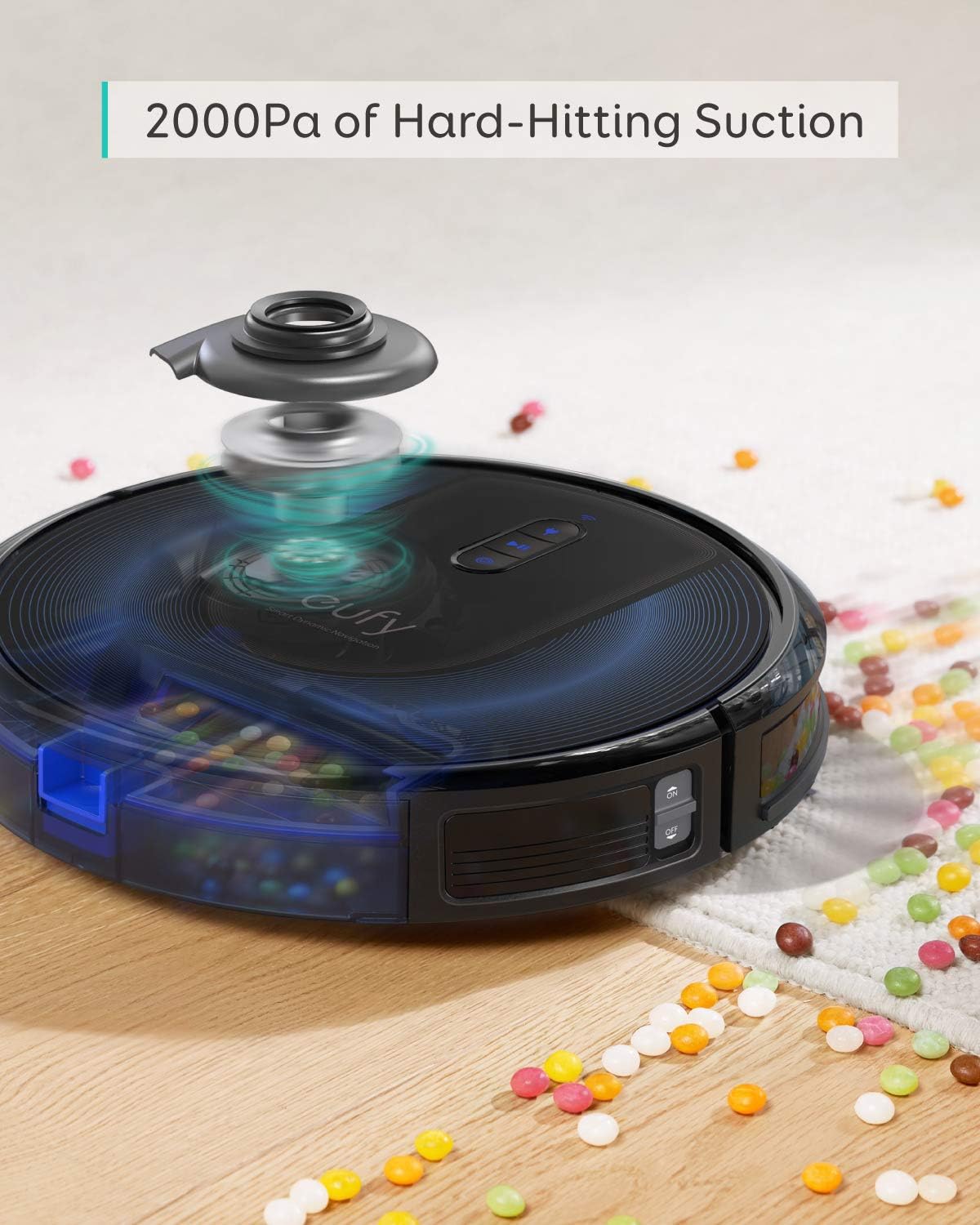 eufy by Anker, RoboVac G30, Robot Vacuum with Smart Dynamic Navigation 2.0, 2000Pa Strong Suction, Wi-Fi, Compatible with Alexa, Carpets and Hard Floors -