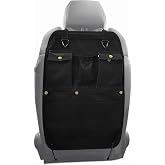 BEATUNEE Black Car Seat Back Organizer with Multiple Pockets and Hooks