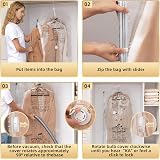 TAILI Hanging Vacuum Storage Bags 4 Large Wide-Side 105x70 cm for Clothes view 9