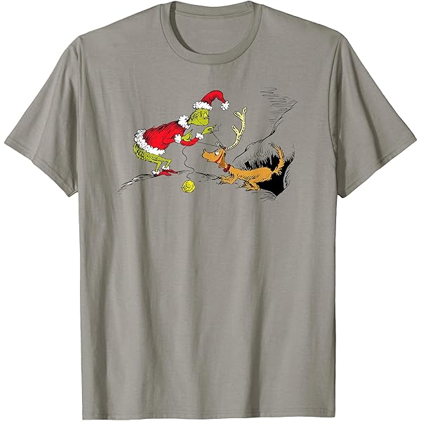 Amazon.com: Dr. Seuss Grinch! with Max T-shirt T-Shirt