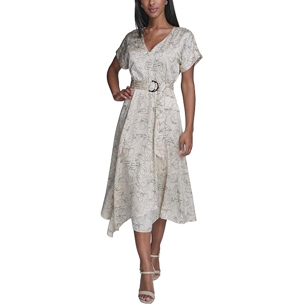 wet seal white lace dress Six Stories Women's Lace Sleeve Cowl Satin Mini Dress main image 1