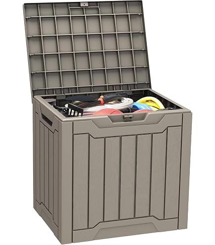 GUNJI Outdoor-Aufbewahrungsbox Aus Harz – Wasserdicht, Abschließbar, 55,9x40,6x50,8 Cm – Für Garten & Terrasse