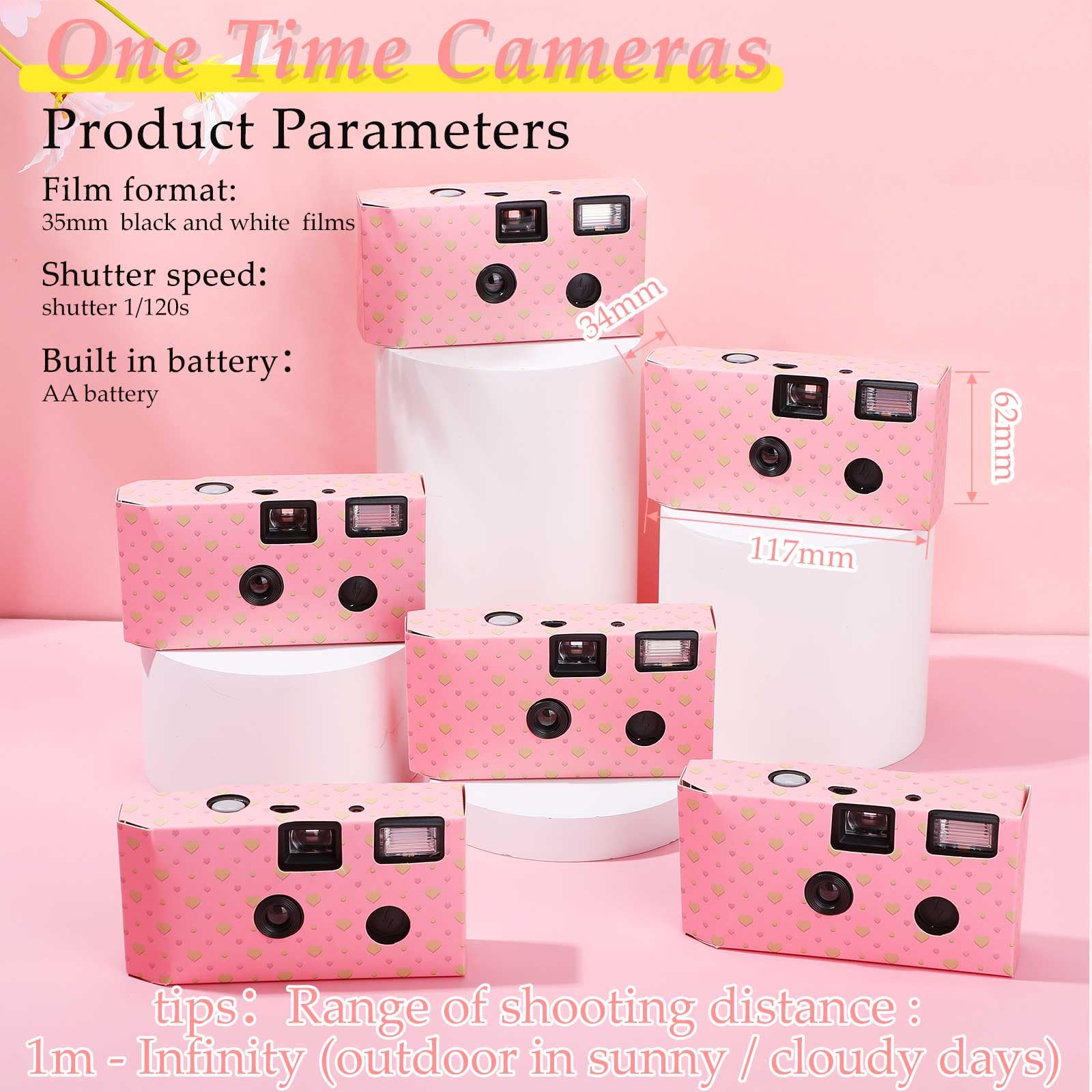 Mua 6 Pack Disposable Camera Bulk for Wedding, 35mm Single Use Camera ...