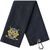 CybGene Brother Gifts Golf Towels, Golf Accessory for Golf Bags, Golf Gifts for Men on National Golf Day, Retirement, 16x24in Microfiber Golf Towel, Black