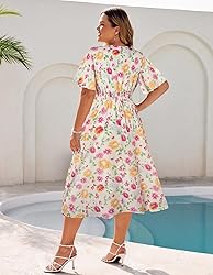 Hanna Nikole Plus Size Smocked Dress Short Sleeve