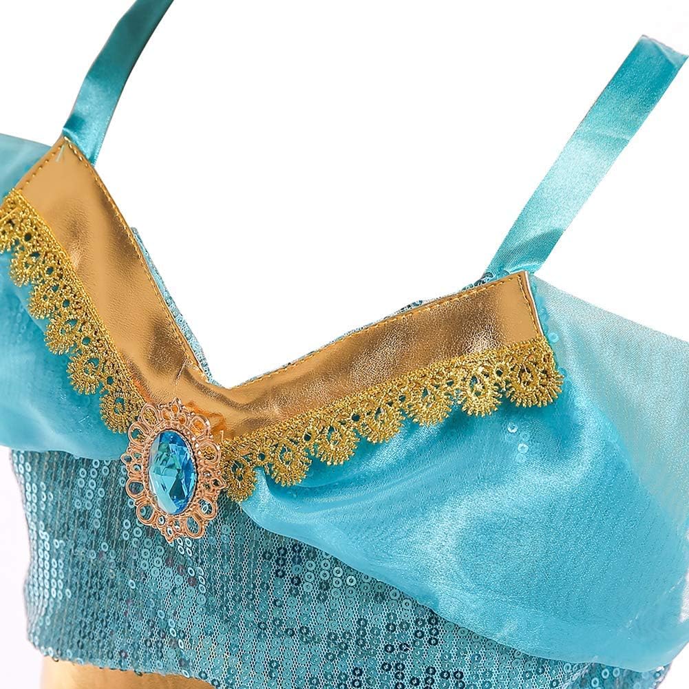 Giochi e giocattoli OwlFay Costume da Principessa Jasmine Vestito Carnevale  Bambina con Fascia e Mantello Vestire Aladdin Costumi per Festa Danza  Compleanno Halloween Cosplay 2-14Anni urban-earth.co.uk